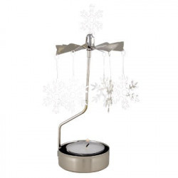 BOUGEOIR CARROUSEL FLOCONS DE NEIGE