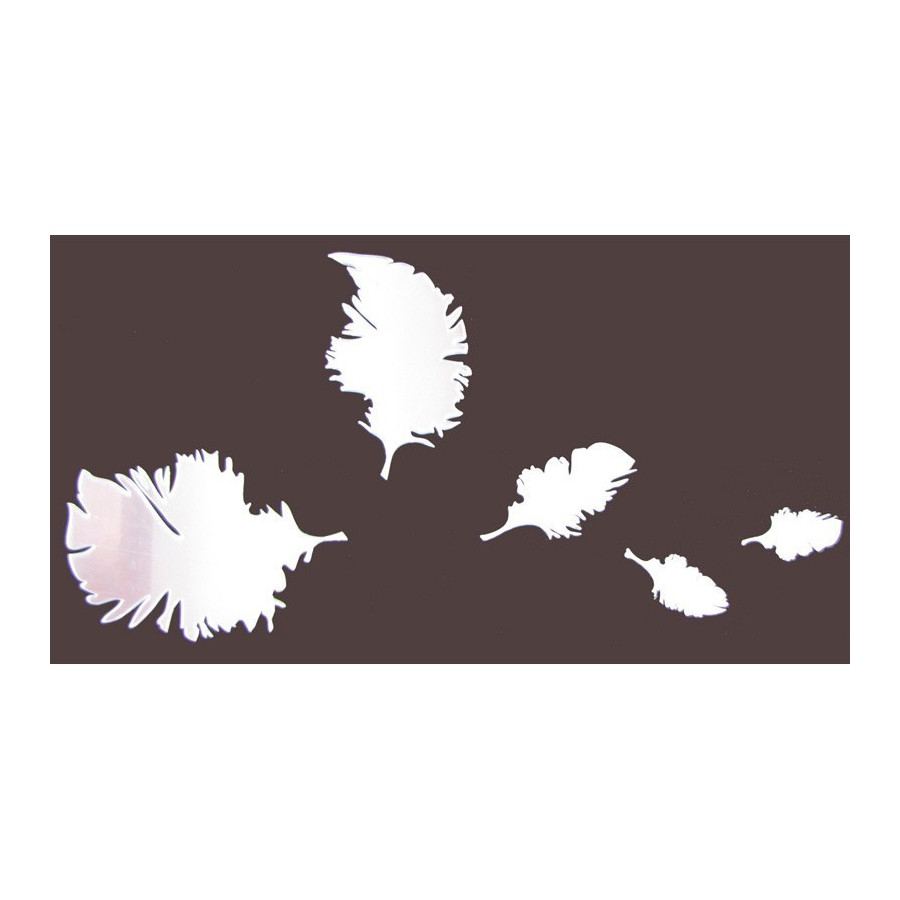 MIROIR ADHESIF SET DE 5 PLUMES MIROIR ADHESIF SET DE 5 PLUMES