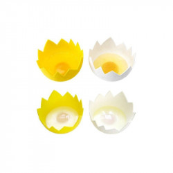 LOT DE 2 POCHEUSES A ŒUFS COQUILLE SILICONE