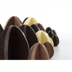 MOULE SILICONE 5 OEUFS DE PAQUES 3D LEKUE