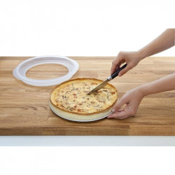 Moule à tarte silicone duo démontable 28 cm Lékué - noir