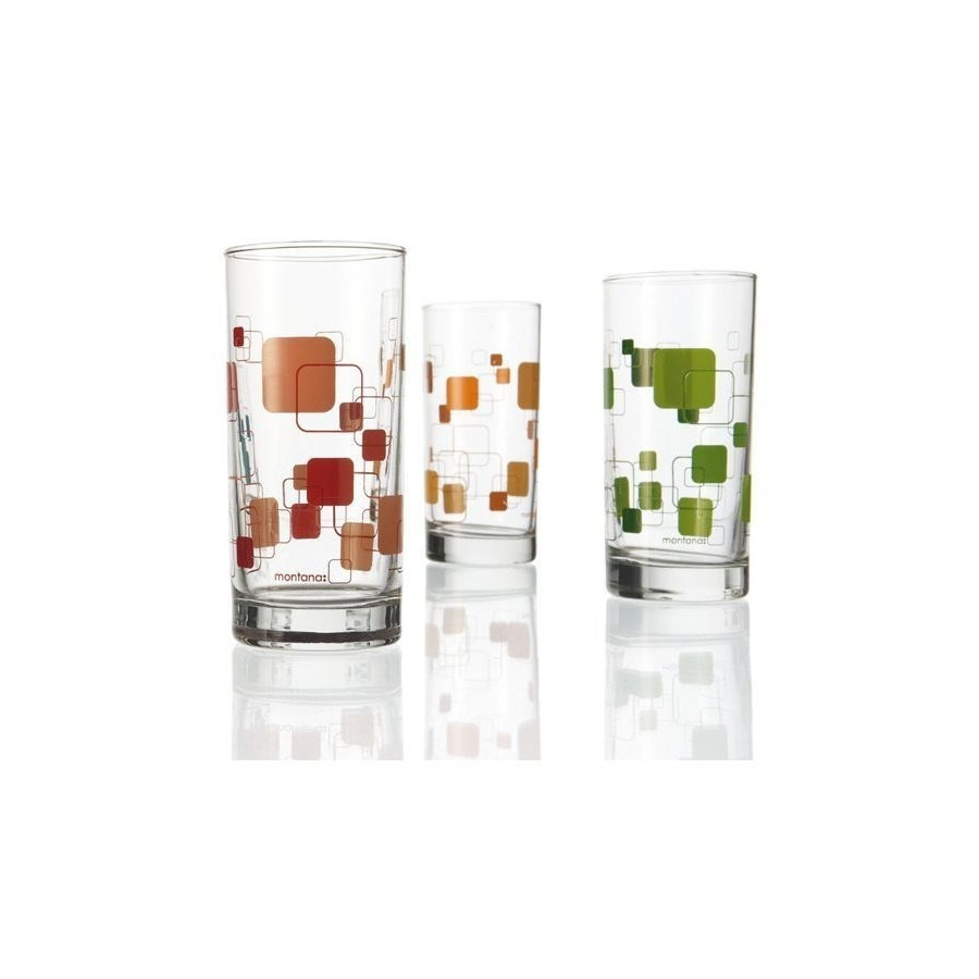 Verres long drink dice 28 cl x 3