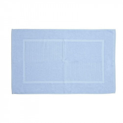 Tapis de bain 80x50 cm coton 1100g bleu ciel