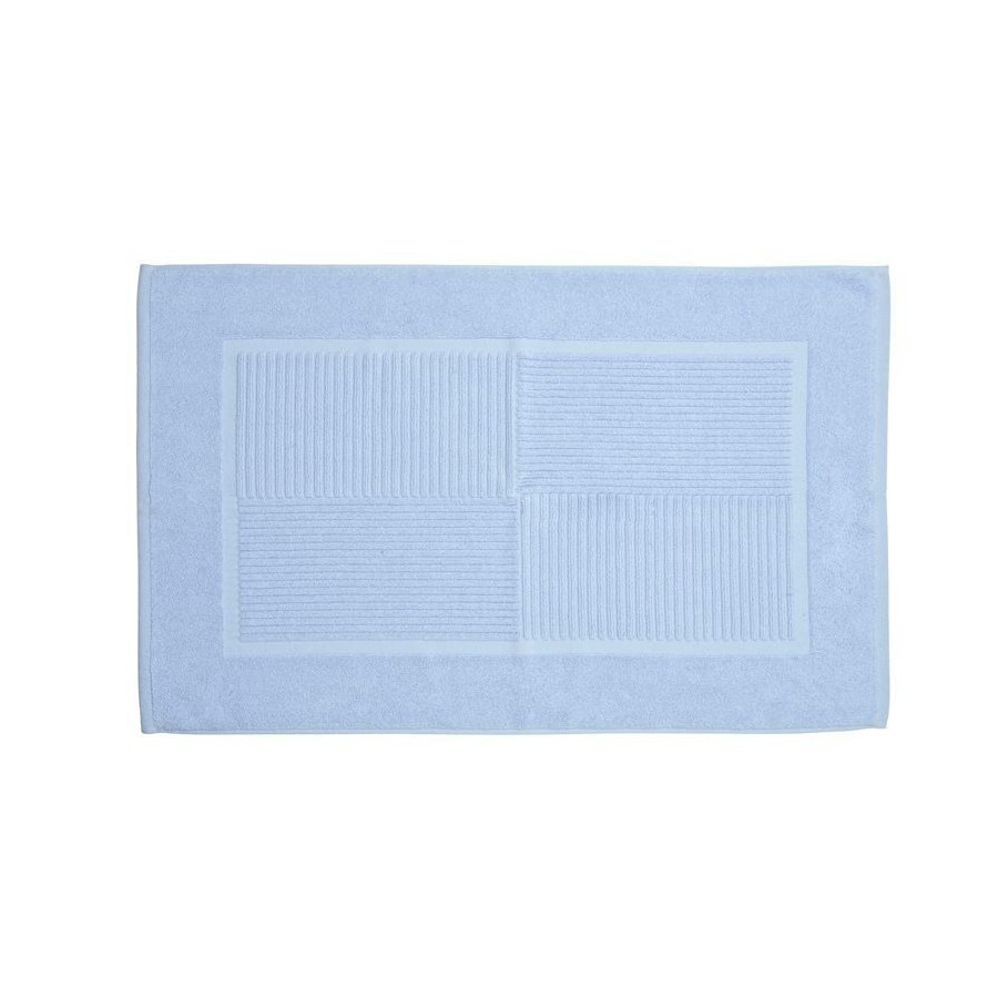 Tapis de bain 80x50 cm coton 1100g bleu ciel