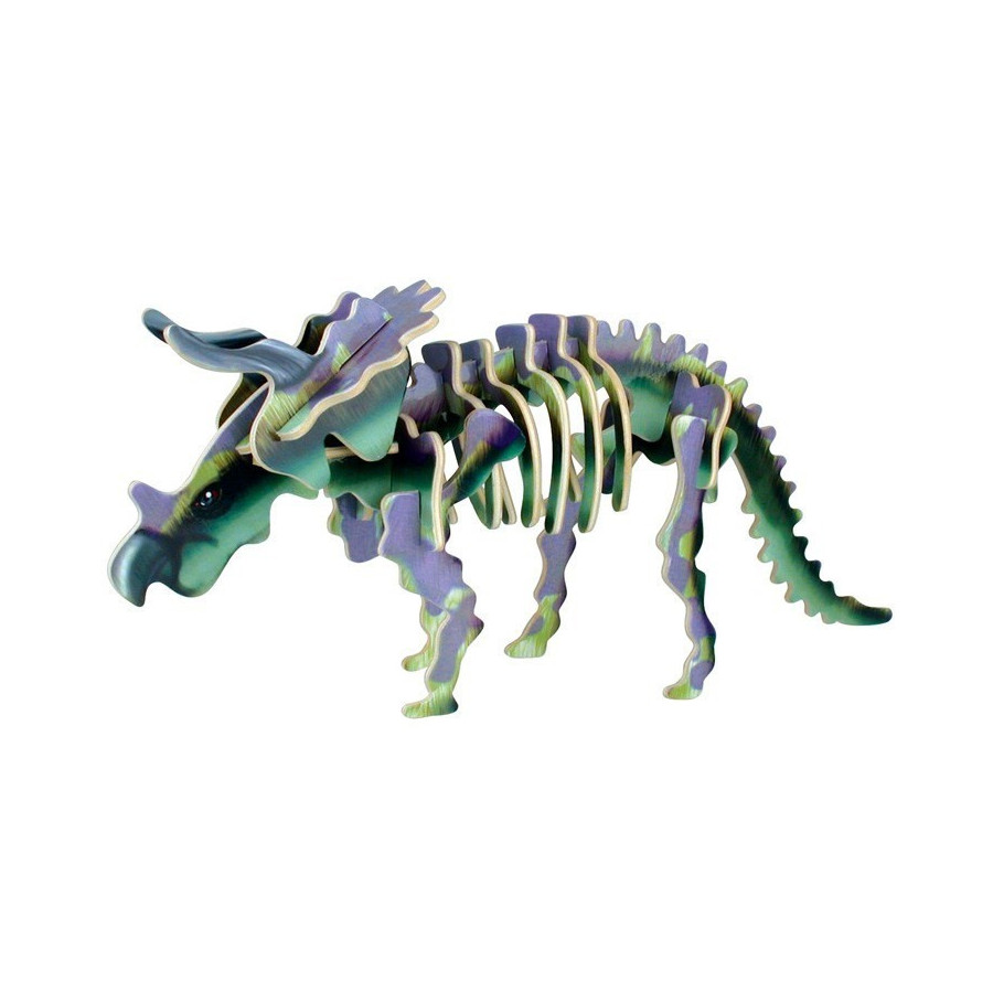 Maquette dinosaure 3D à construire - tricératops