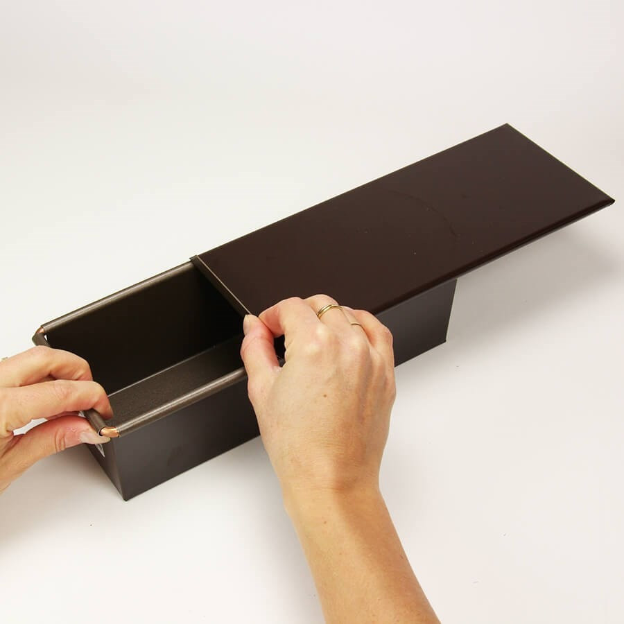 Set 2 Moules à Pain Anti-adhésif Or Rose - Capacité 450g & 230g, Acier Carbone, Couvercle Coulissant - Pour Brioche, Cake, Pain De Mie - 9