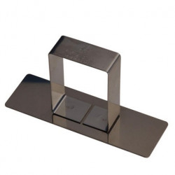 Poussoir rectangle inox 8,8 cm Gobel