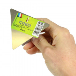 Poussoir triangle inox 6,5 cm Gobel