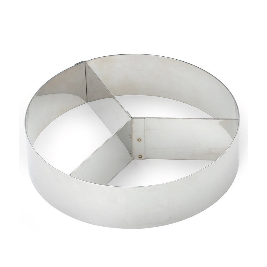 Cercle à mousse trio droit inox 18 cm Gobel Cercle à mousse trio droit inox 18 cm Gobel