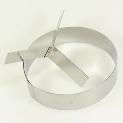 Cercle à mousse trio droit inox 18 cm Gobel