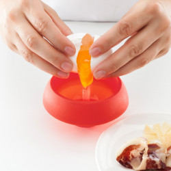 Cuit oeuf Ovo en silicone - cylindrique rouge