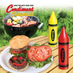 Distributeurs ketchup et moutarde Crayons