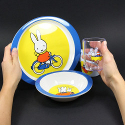 Coffret vaisselle enfant 4 pièces Miffy voyage