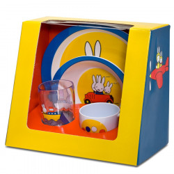 Coffret vaisselle enfant 4 pièces Miffy voyage