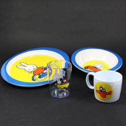 Coffret vaisselle enfant 4 pièces Miffy voyage