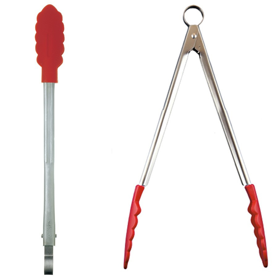 Pince de cuisine verrouillable en silicone rouge Cuisipro 30 cm Pince de cuisine verrouillable en silicone rouge Cuisipro 30 cm