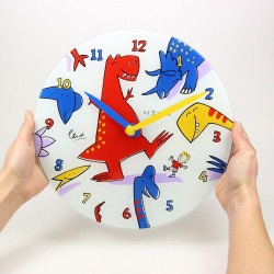 Horloge murale enfant Nextime 8813 Dino dance