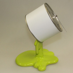 Horloge de table originale pot de peinture vert