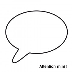 Mini ardoise effaçable magnétique - petite bulle blanche