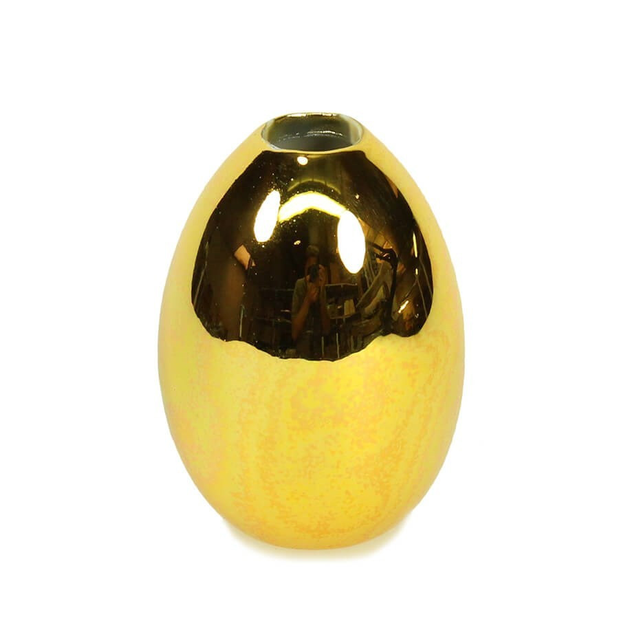 Vase boule soliflore céramique - or