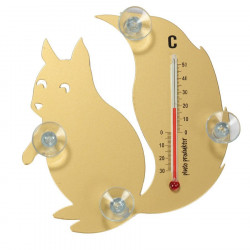 Thermomètre déco à ventouse - Ecureuil