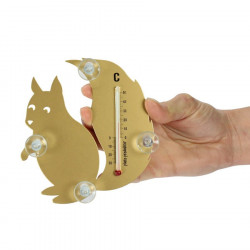 Thermomètre déco à ventouse - Ecureuil