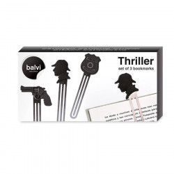 Lot de 3 marque page noir Thriller