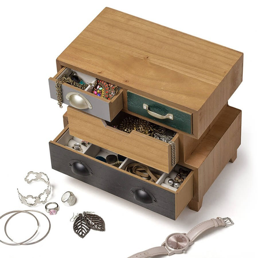 Boite à bijoux en bois originale Stack