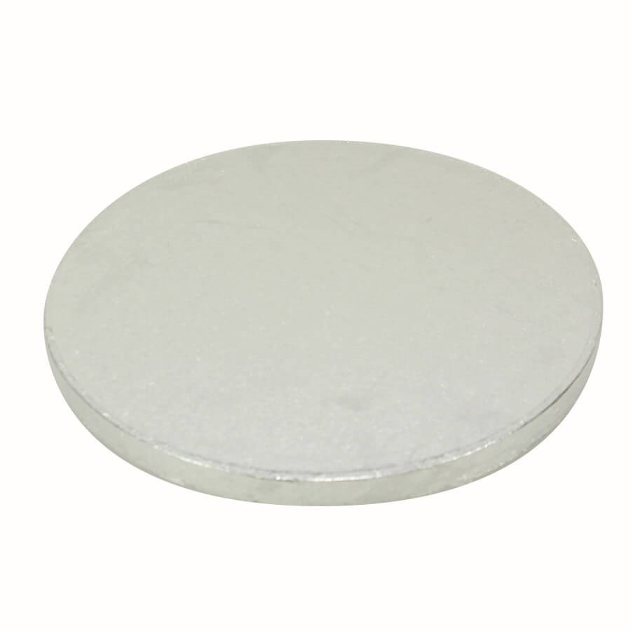Plateau de présentation épais pour gâteau - rond - argent - 20 cm Plateau de présentation épais pour gâteau - rond - argent - 20 cm