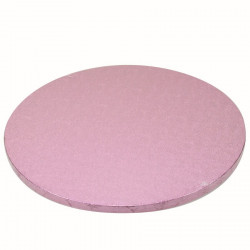 Plateau de présentation épais pour gâteau - rond - rose - 30 cm