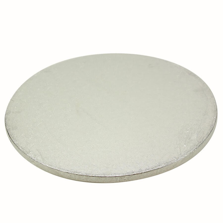 Plateau de présentation épais pour gâteau - rond - argent - 35 cm Plateau de présentation épais pour gâteau - rond - argent - 35 cm
