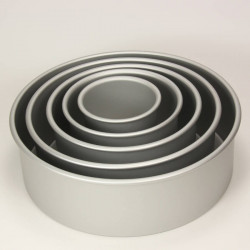 3 moules à gâteaux ronds PME 15-20-25 cm - Hauteur 10 cm - Planète