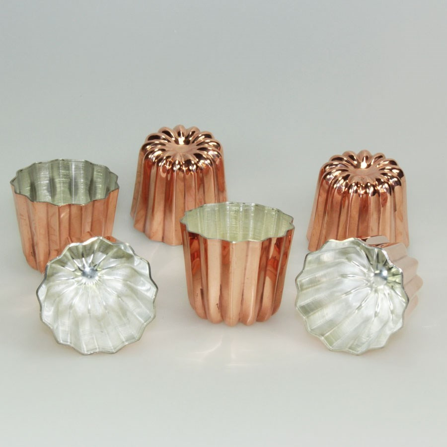 Moule à cannelés bordelais en cuivre 45mm