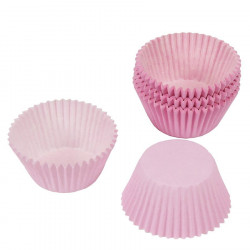 Caissette cupcake rose bébé métallisé pk/24 HoM à 3,65 €