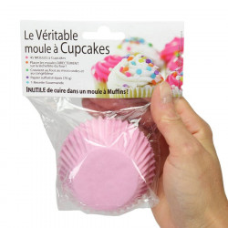 Moules à cupcakes - 45 caissettes papier - rose bébé