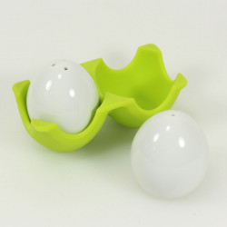 Salière et poivrière oeufs Twin Contento - vert