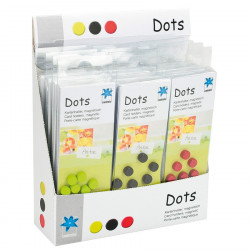 6 porte-noms de table magnétiques Dots Contento - rouge