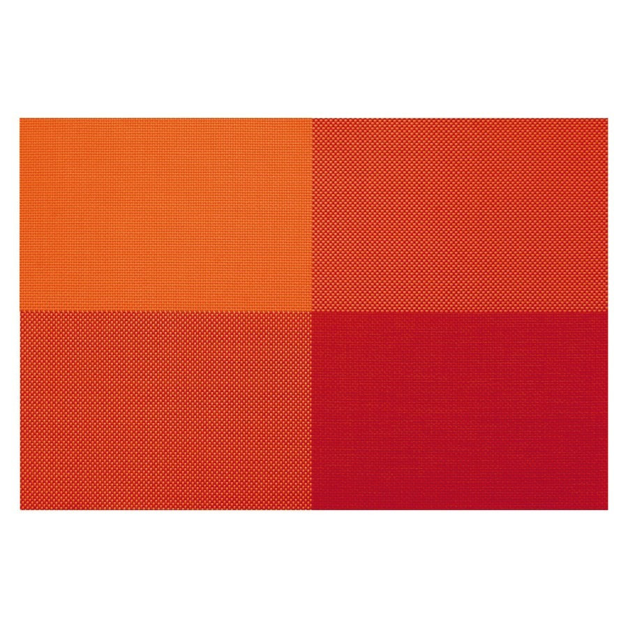 4 sets de table vinyle tressé Zarah Contento - carrés orange 4 sets de table vinyle tressé Zarah Contento - carrés orange