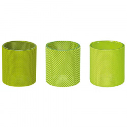 3 photophores en verre Marah Contento - vert