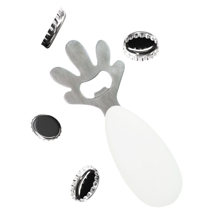 Décapsuleur inox et silicone Cheers Contento - blanc Décapsuleur inox et silicone Cheers Contento - blanc
