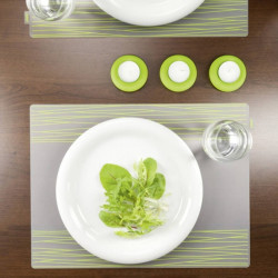 Set de table silicone Jay Contento - lignes rouges