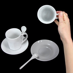 Coffret de 2 mugs gris et blanc Intermezzo