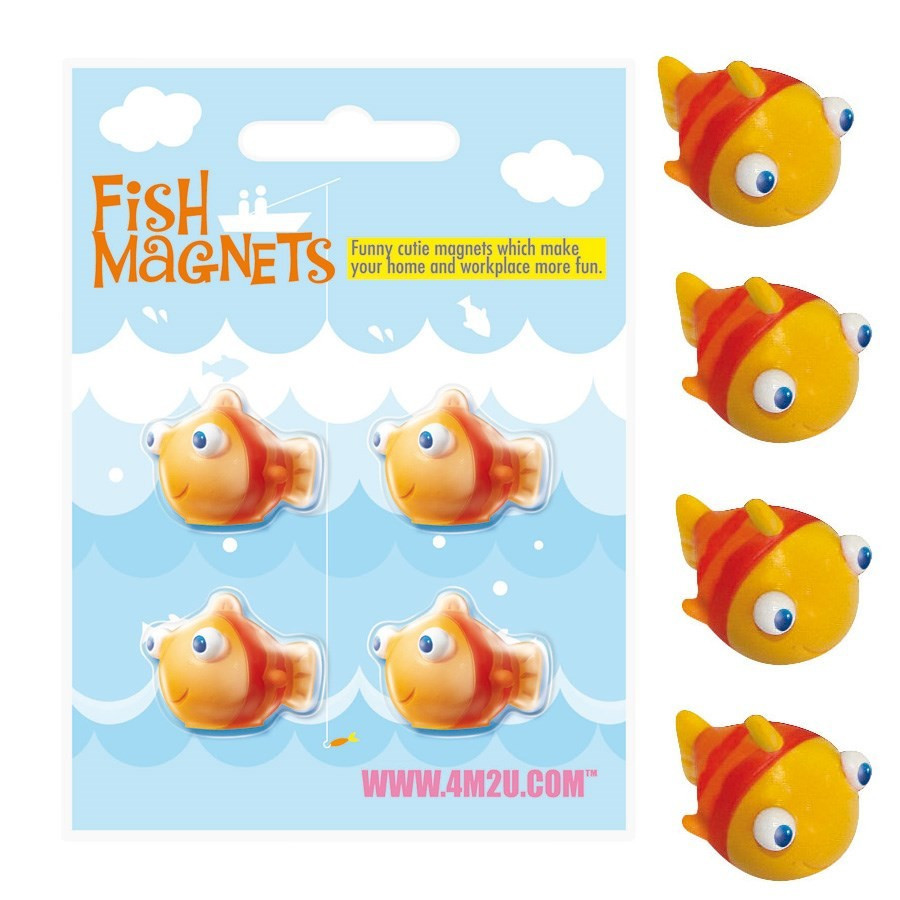4 aimants déco poisson 4 aimants déco poisson