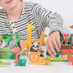 Jeu de construction en 3D pour enfant Deluxe - Les animaux
