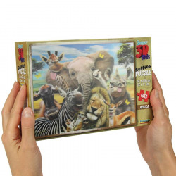 Puzzle selfie des animaux d'Afrique - 63 pcs