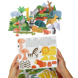 Jeu de construction en 3D pour enfant Deluxe - Les animaux