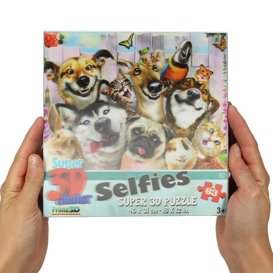 Puzzle selfie des animaux domestiques - 63 pcs Puzzle selfie des animaux domestiques - 63 pcs