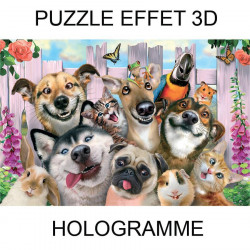 Puzzle selfie des animaux domestiques - 63 pcs