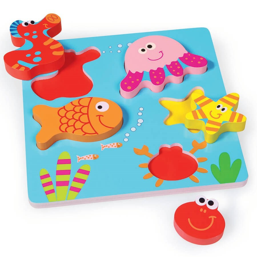 Jeu d'encastrement bébé - puzzle océan Scratch