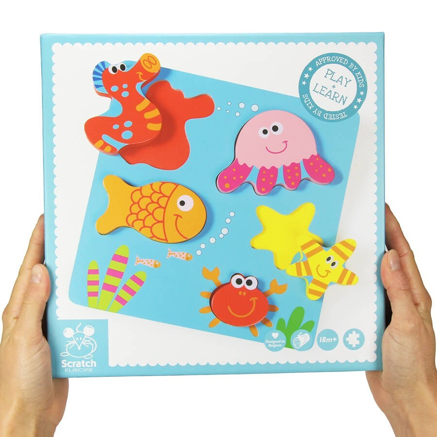 Jeu d'encastrement bébé puzzle océan Scratch